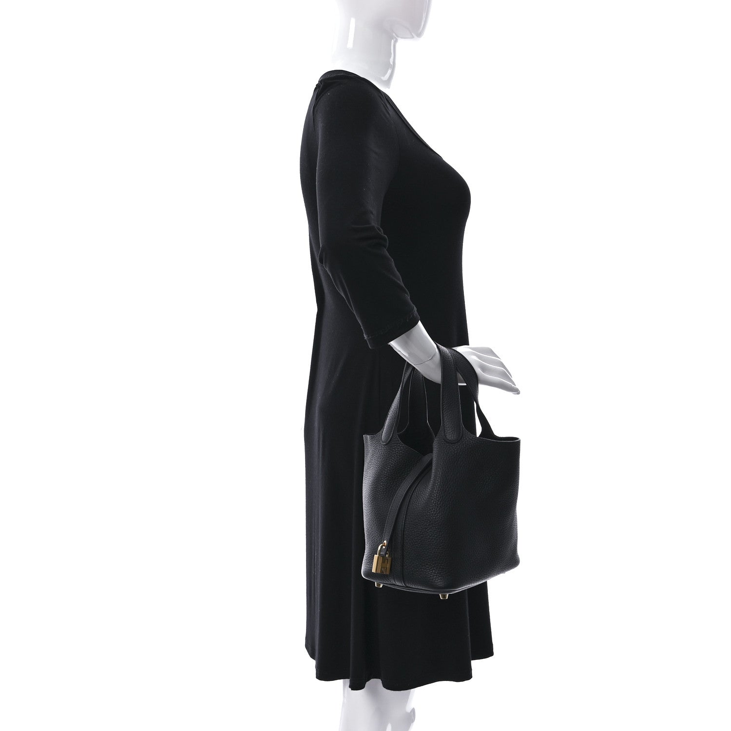 Hermes Taurillon Clemence Picotin Lock 18 PM Black 2 of 10