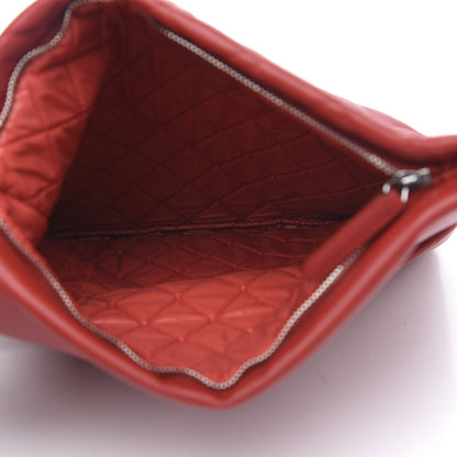 Chanel Lambskin Quilted CC Beauty Clutch Red 5 of 10