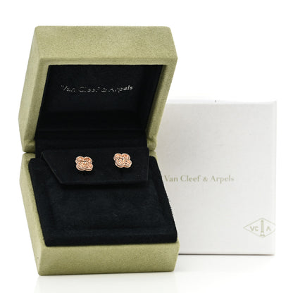 Van Cleef & Arpels 18K Rose Gold Sweet Alhambra Earrings 5 of 5