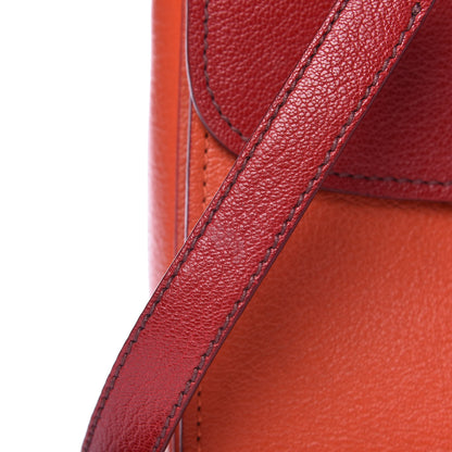 Miu Miu Goatskin Madras Bi-Color Shoulder Bag Mandarino Rubino 11 of 13
