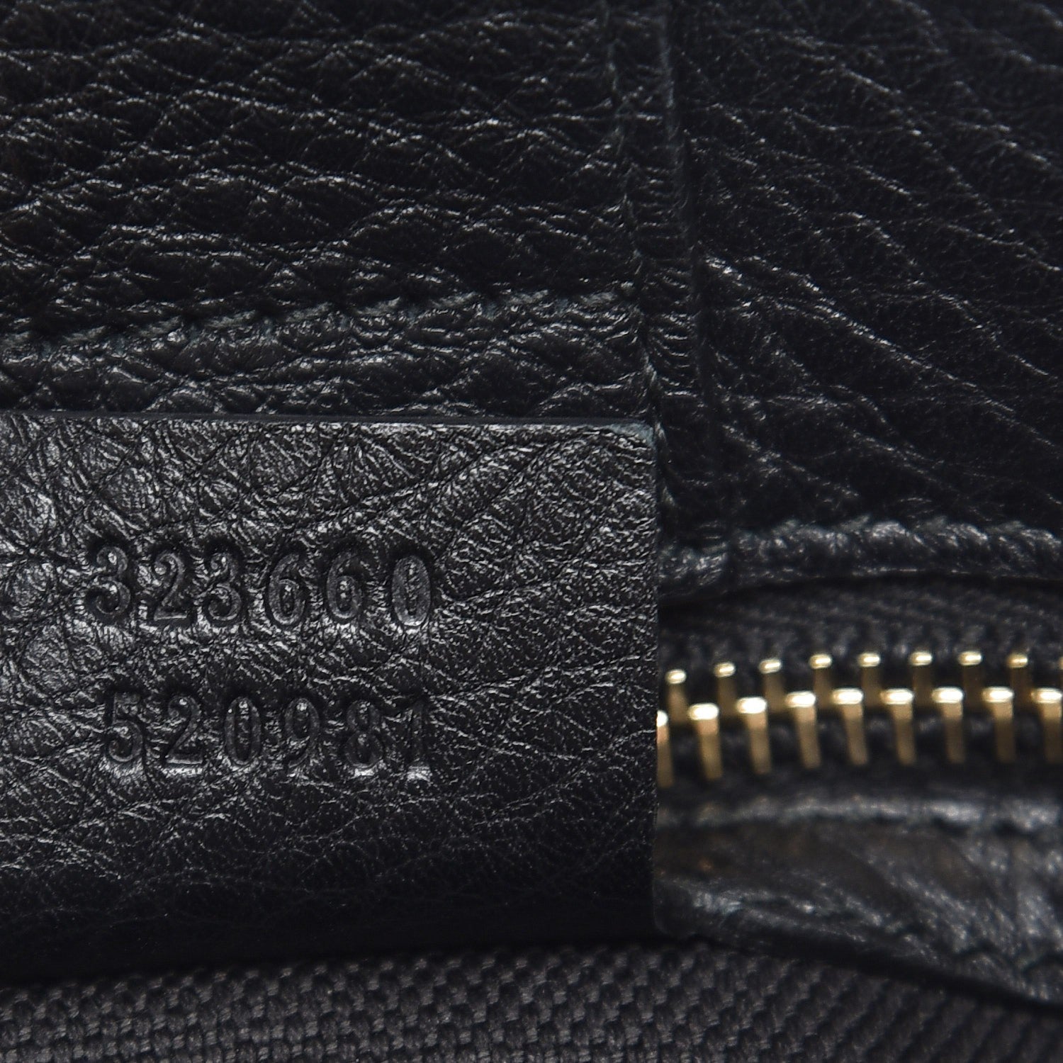 Gucci Pebbled Calfskin Medium Bamboo Shopper Tote Black 7 of 8