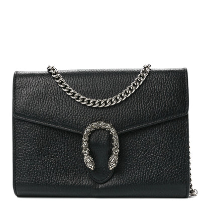 Gucci Calfskin Mini Dionysus Chain Wallet Black 1 of 12