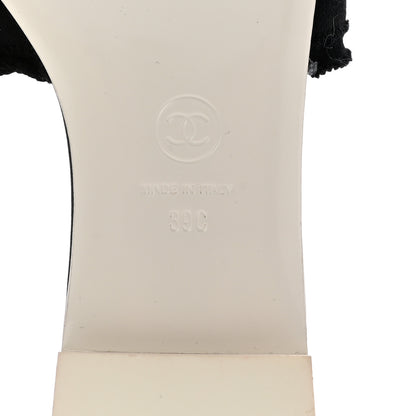 Chanel Jersey Knit CC Mules 39 Black 7 of 9