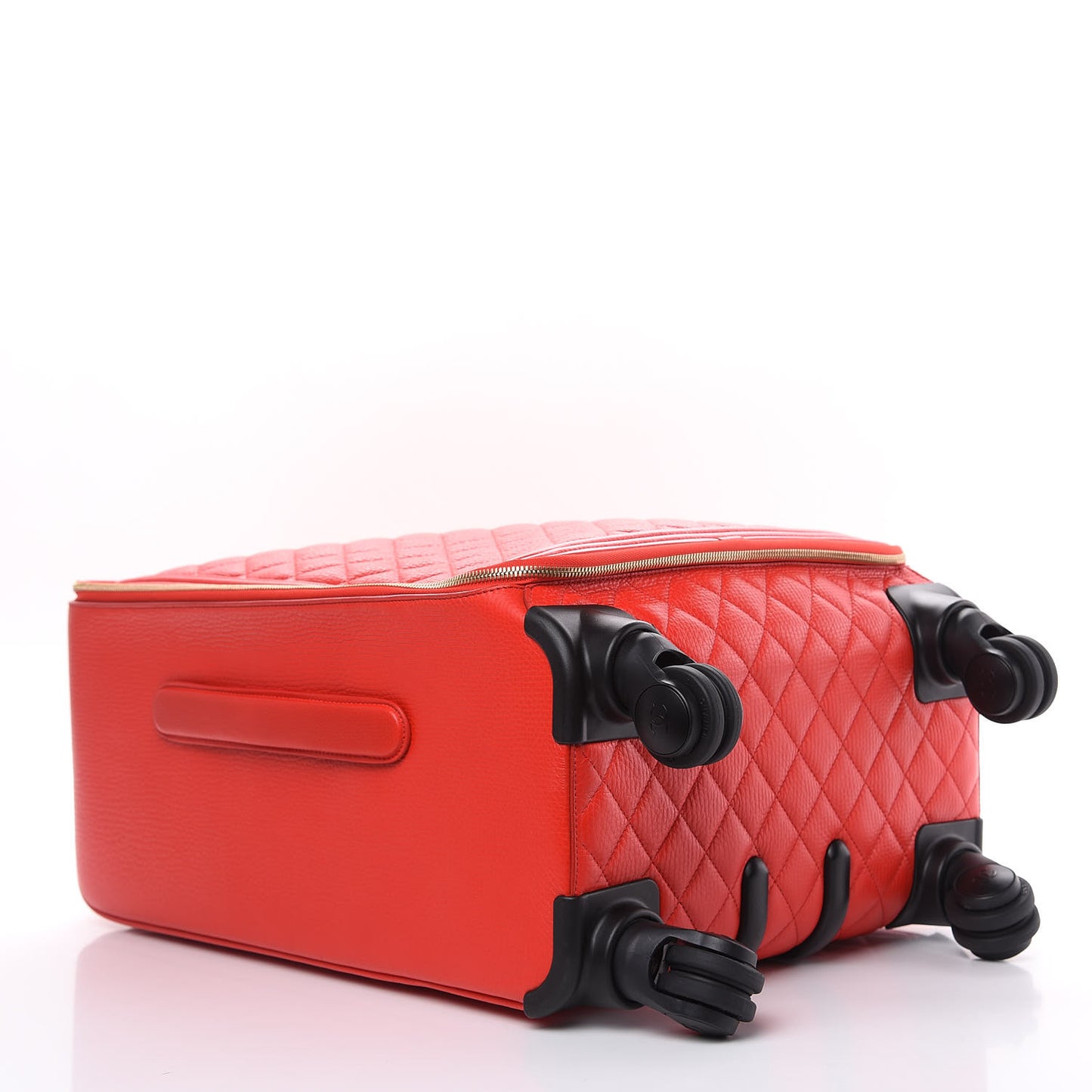 Calfskin Quilted Coco Case Trolley Red