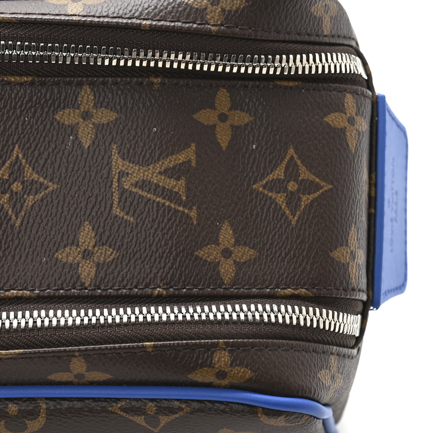 Monogram Macassar Dopp Kit Toilet Pouch Indigo Blue