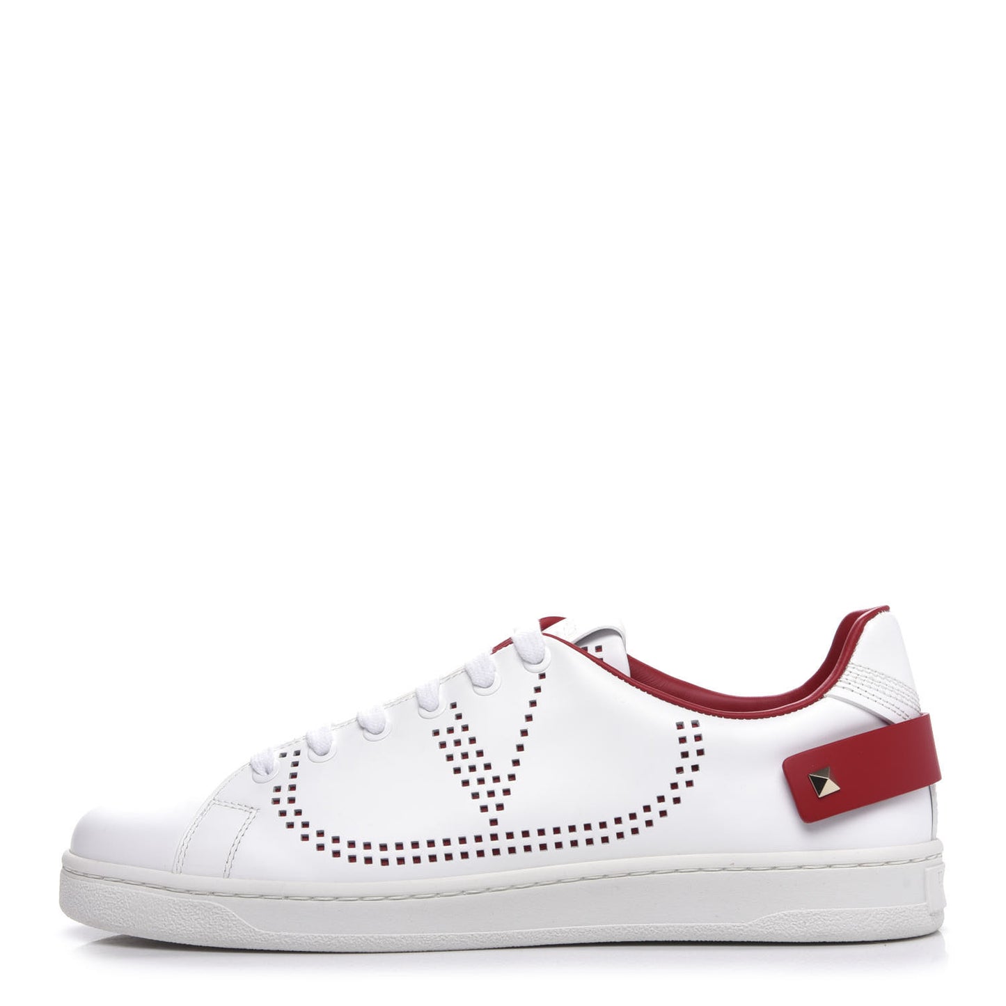 Calfskin Womens Backnet Sneakers 39 White Rosso Valentino