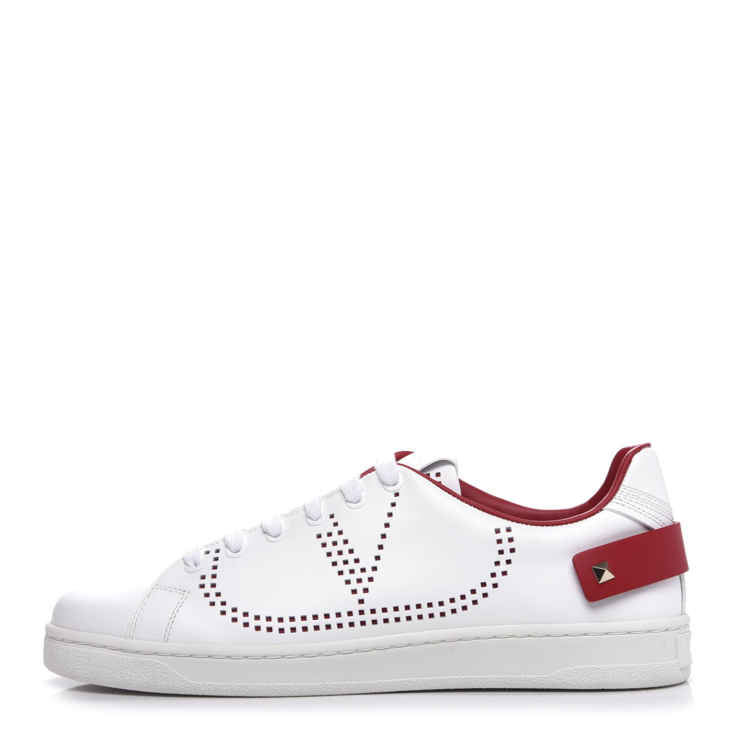 Valentino Garavani Calfskin Womens Backnet Sneakers 39 White Rosso Valentino 1 of 11