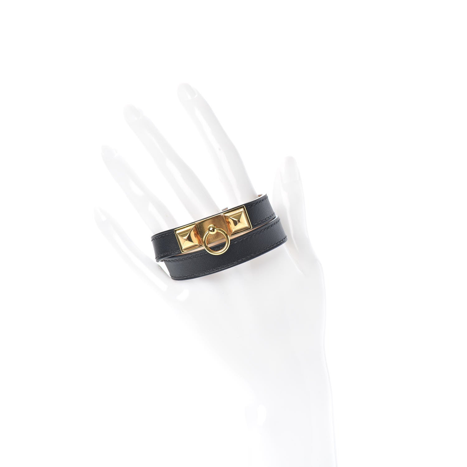 Hermes Chamonix Rivale Double Tour Bracelet Black 2 of 4