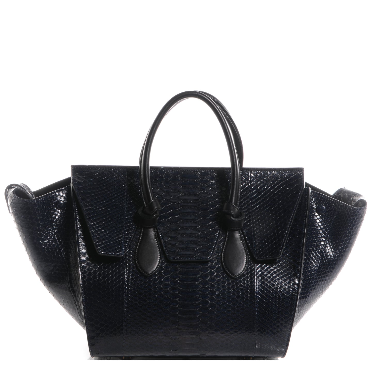 Python Small Tie Knot Tote Navy