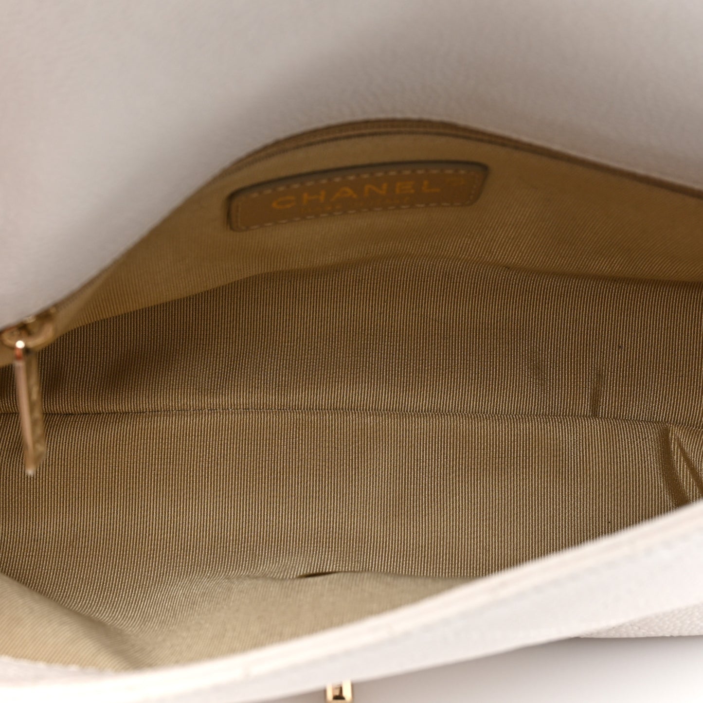 Caviar Quilted Small City Walk Flap White