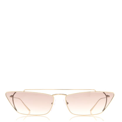 Prada Metal Cat Eye Sunglasses SPR 64U Gold 2 of 7