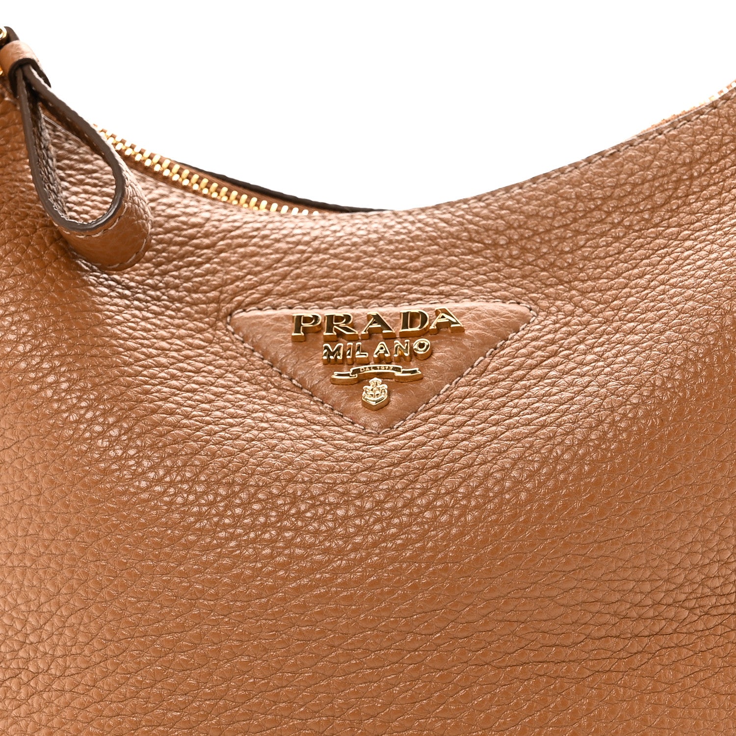Prada Vitello Daino Soft Mini Shoulder Bag Caramel 7 of 9