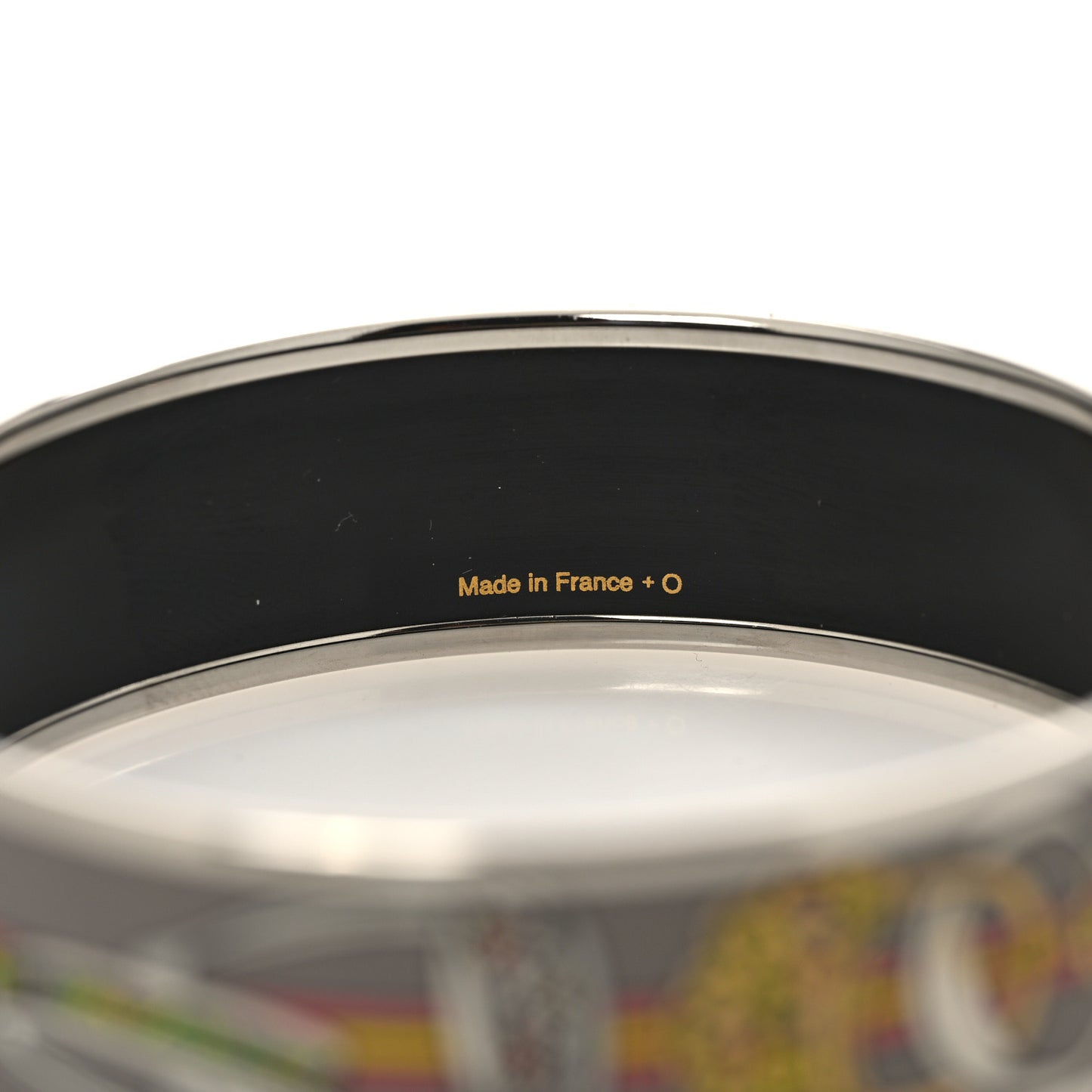Enamel Printed Wide Concours D'Etriers Bracelet 62