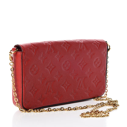 Louis Vuitton Empreinte Pochette Felicie Chain Wallet Cherry 3 of 9