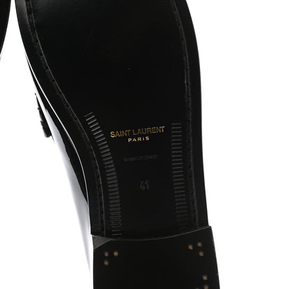 Saint Laurent Patent Calfskin Penny Loafers 41 Black 6 of 8