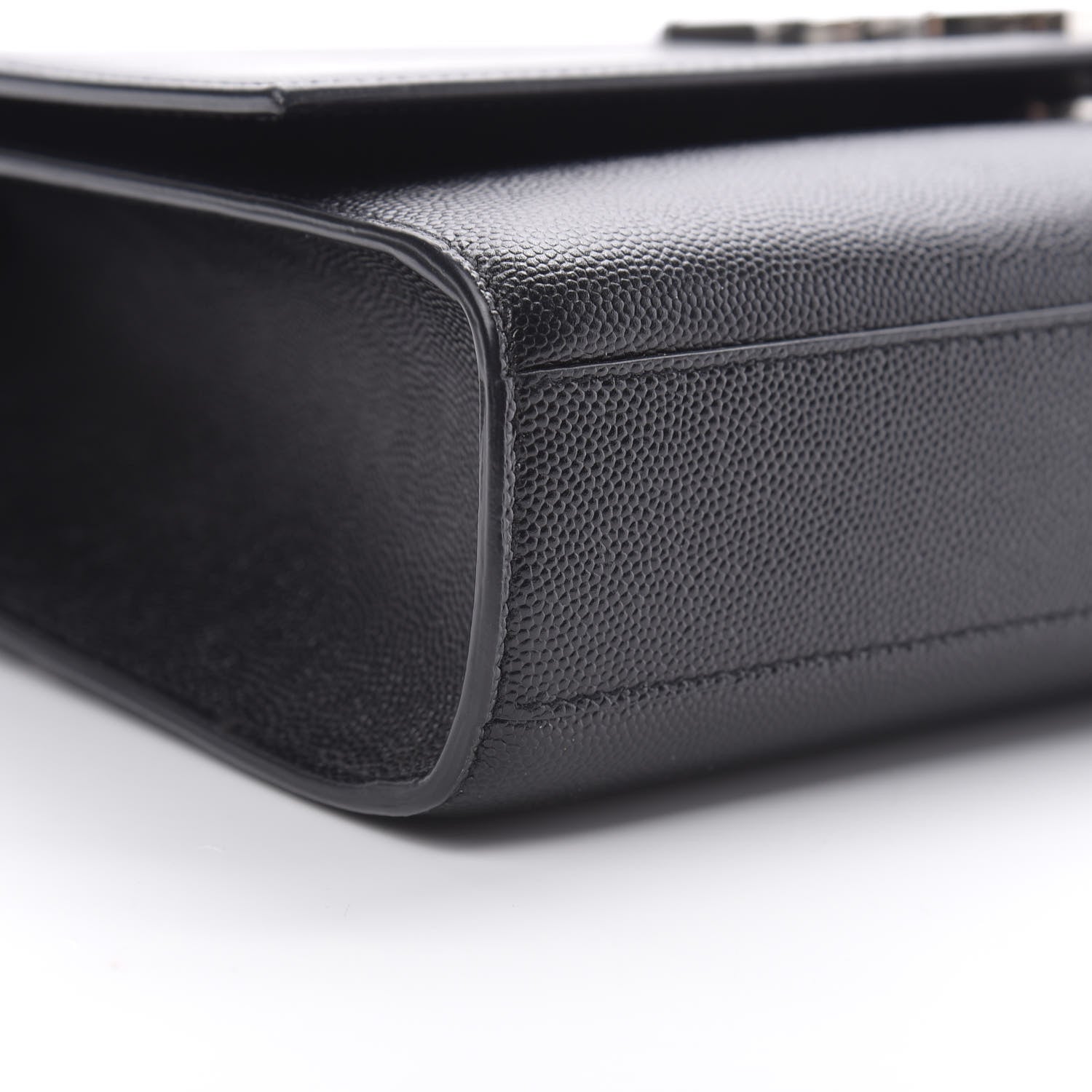 Saint Laurent Grain De Poudre Large Classic Monogram Kate Satchel Black 9 of 11