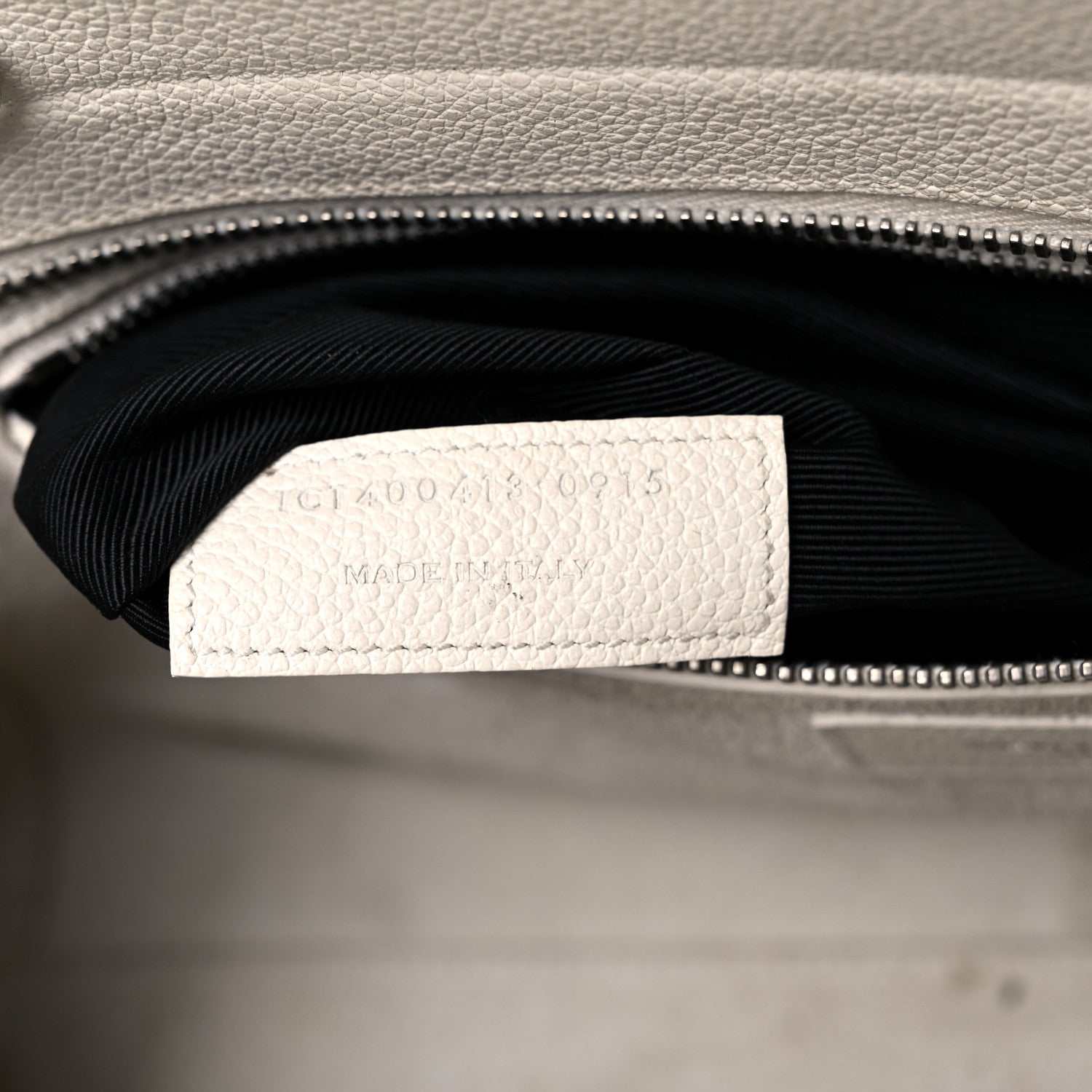 Saint Laurent Grained Calfskin Small Rive Gauche White 7 of 35