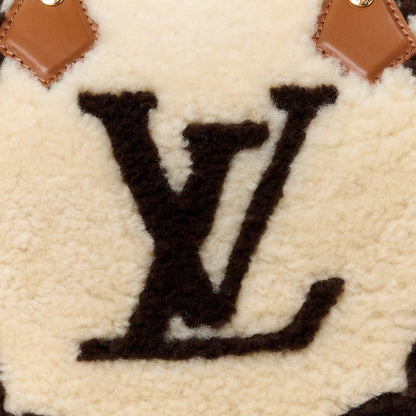 Louis Vuitton Monogram Shearling Speedy Bandouliere 25 Cream Brown 9 of 11