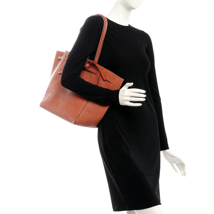 Celine Soft Grained Calfskin Small Belt Cabas Phantom Brick 2 of 16