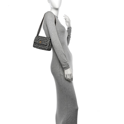Chanel Tweed Quilted Multi Chain Mini Flap Black Ecru White 2 of 13