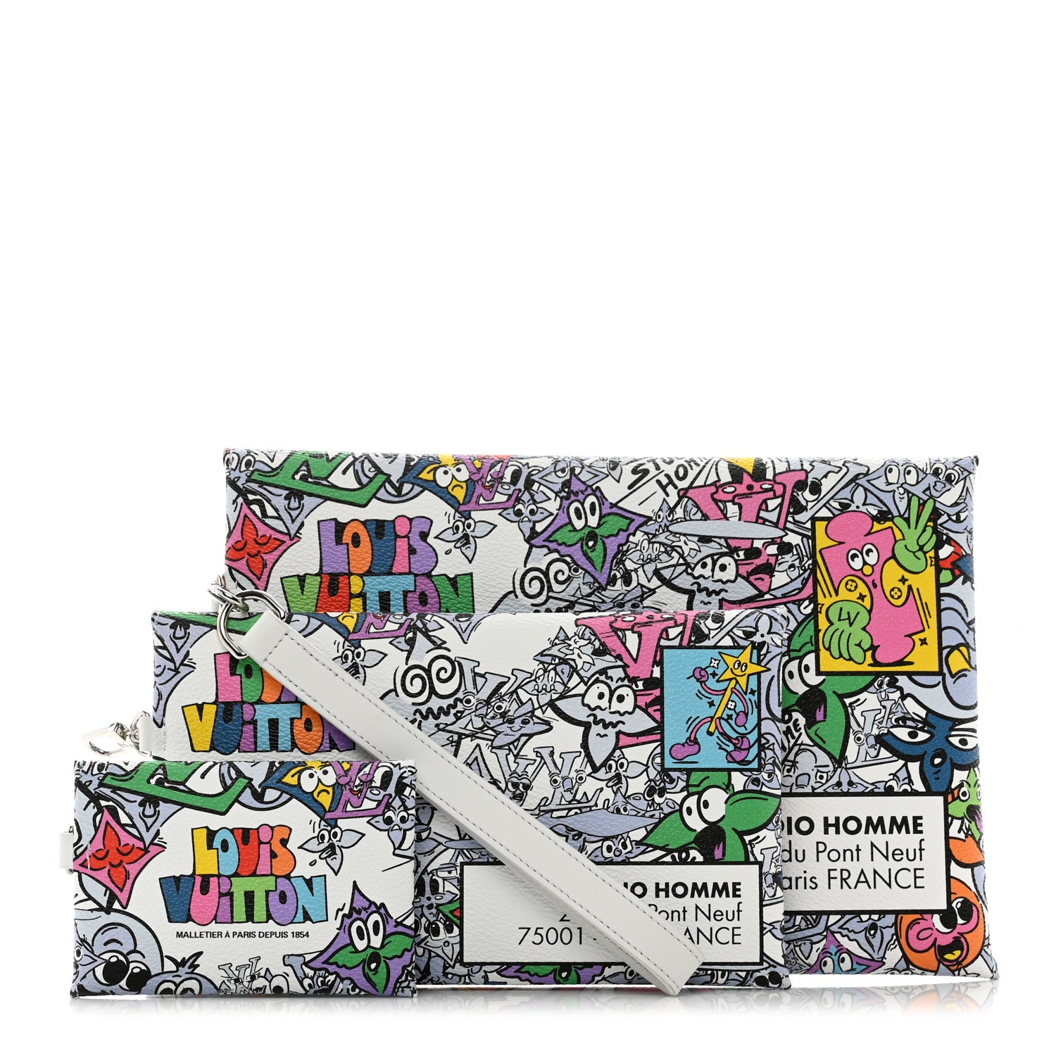 Louis Vuitton Monogram Comics Trio Envelope Pouch Multicolor 1 of 10
