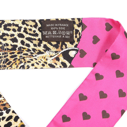 Hermes Silk Jungle Love Love Twilly Rose Vif Bleu Roy 4 of 4