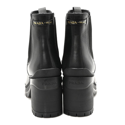 Prada Vitello Montana Lug Sole Chelsea 55mm Boots 39 Black 8 of 9