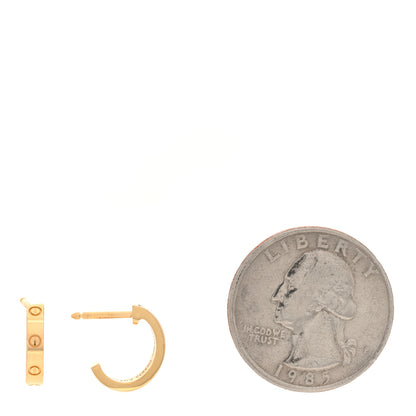Cartier 18K Yellow Gold Small LOVE Hoop Earrings 2 of 4