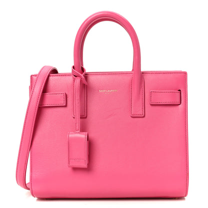 Saint Laurent Calfskin Nano Sac De Jour Lipstick Fuchsia 1 of 11