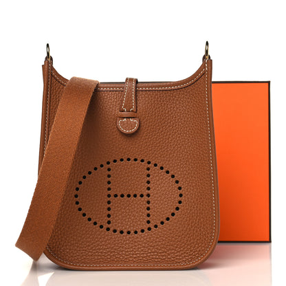 Hermes Taurillon Clemence Evelyne TPM Gold 10 of 10