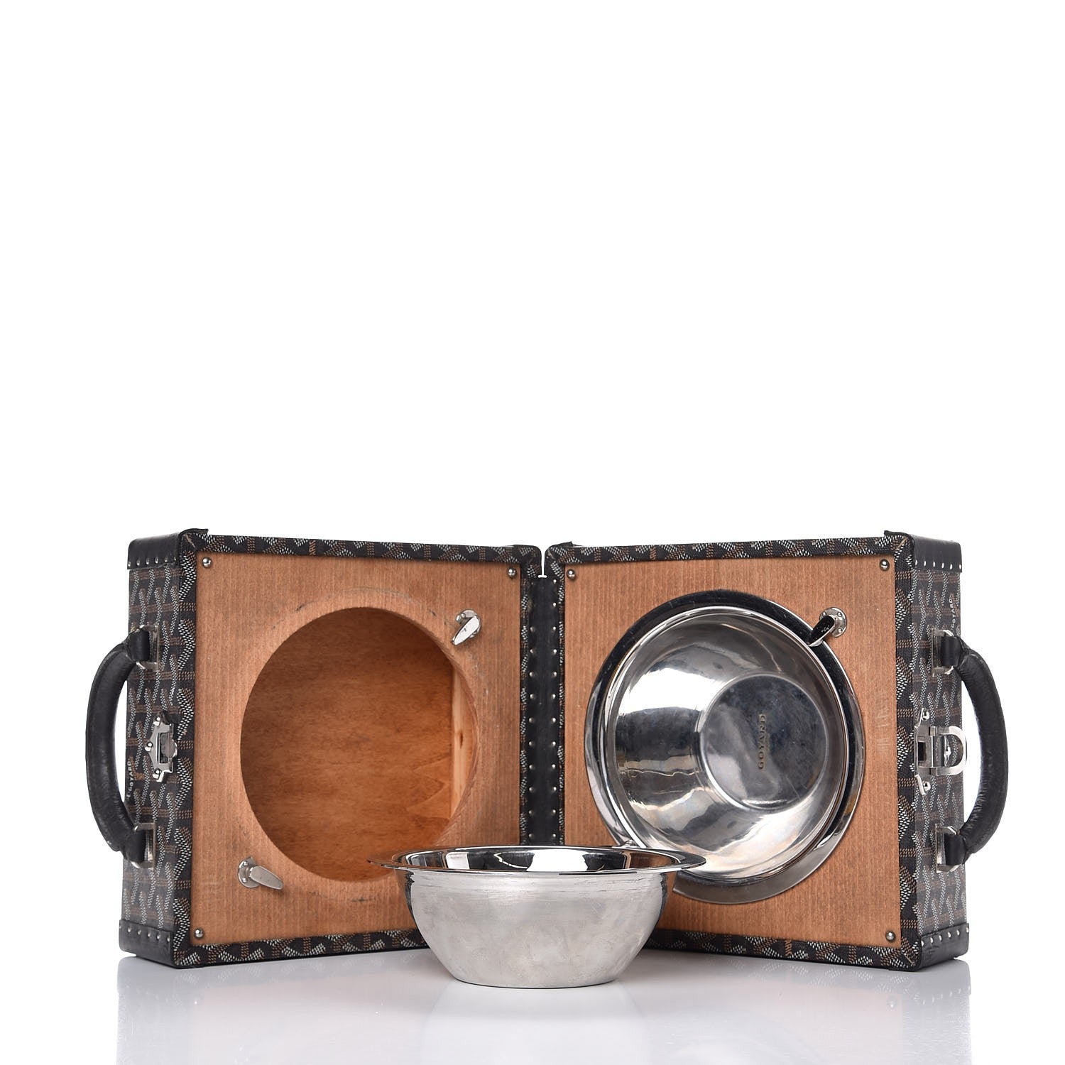 Goyard Goyardine Travelling Pet Bowl Carrier 22 Black 11 of 12