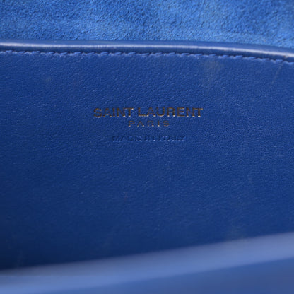 Saint Laurent Calfskin Monogram Baby Cabas Blue 7 of 19