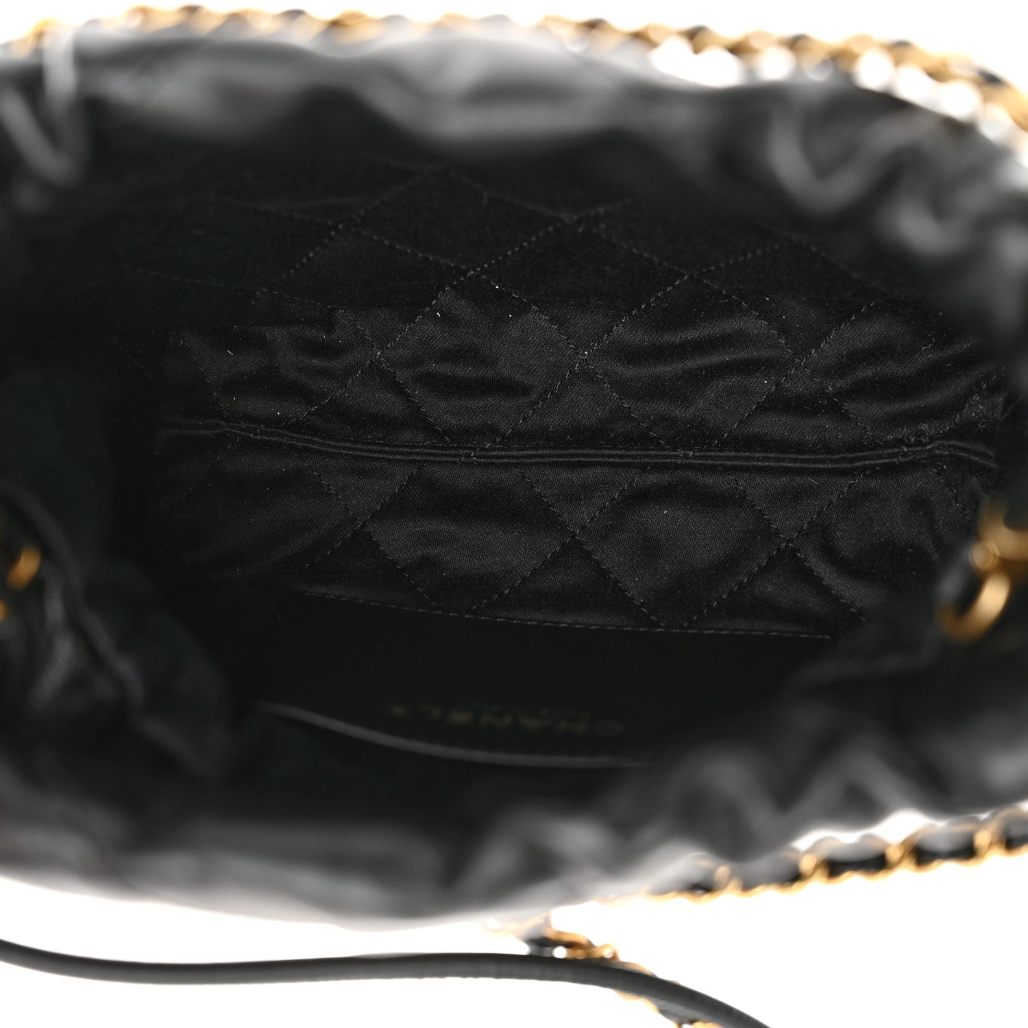 Chanel Shiny Calfskin Quilted Mini Chanel 22 Black 5 of 10