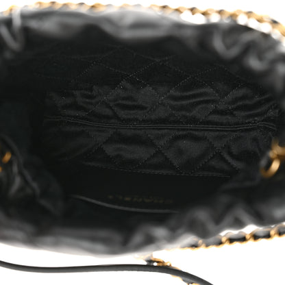 Chanel Shiny Calfskin Quilted Mini Chanel 22 Black 5 of 10