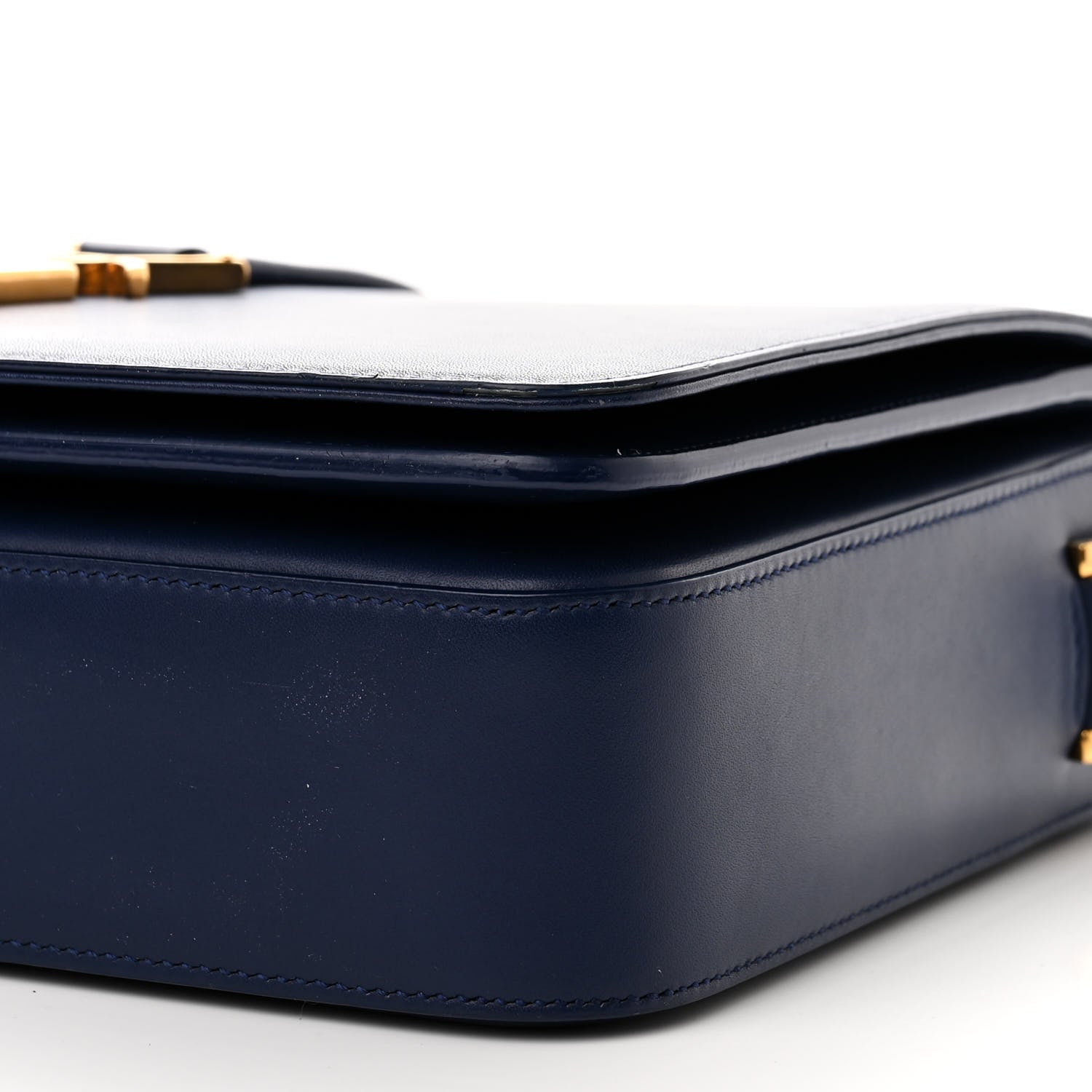 Saint Laurent Smooth Calfskin Medium Classic Monogram Universite Bag Deep Marine 10 of 16