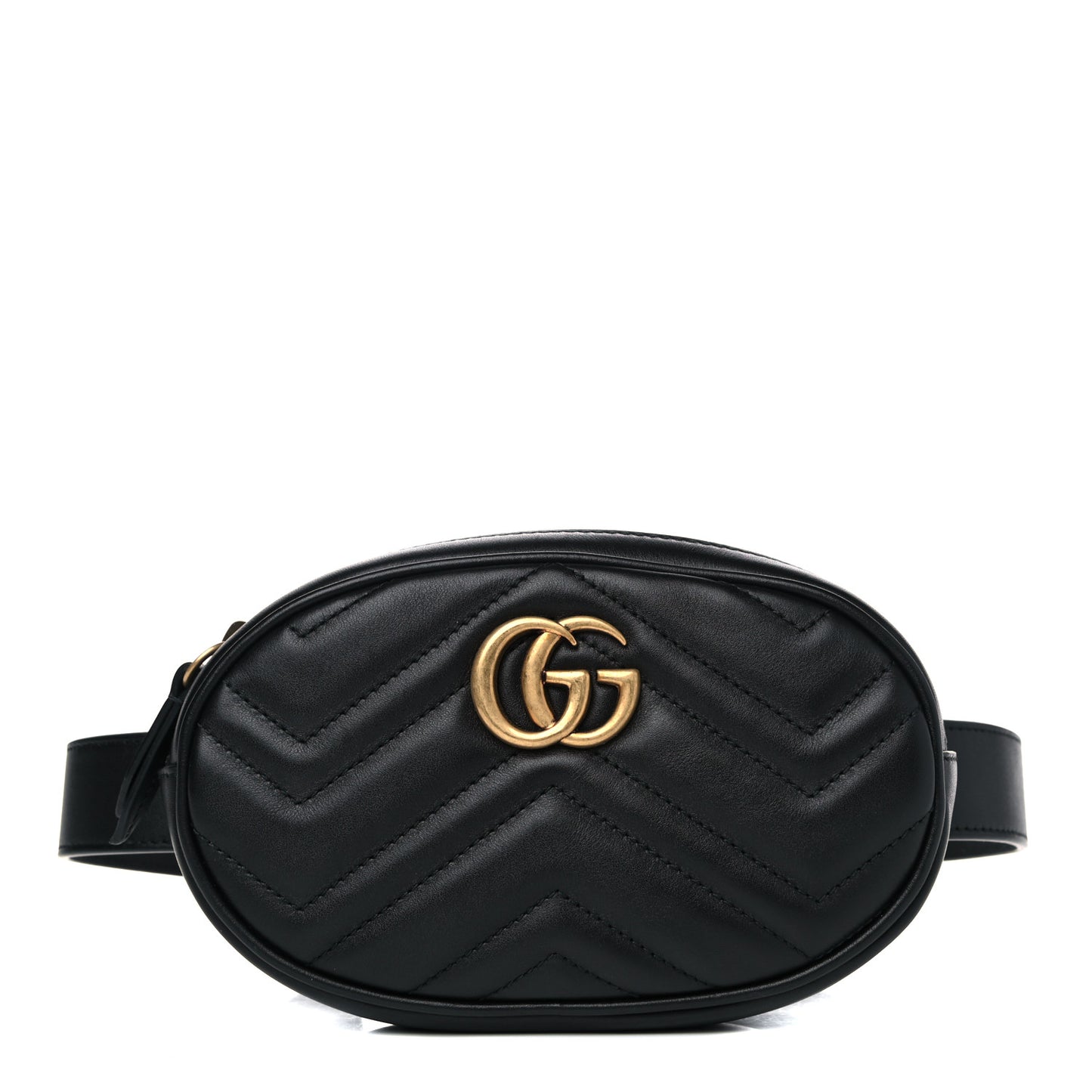 Calfskin Matelasse GG Marmont Belt Bag 85 34 Black