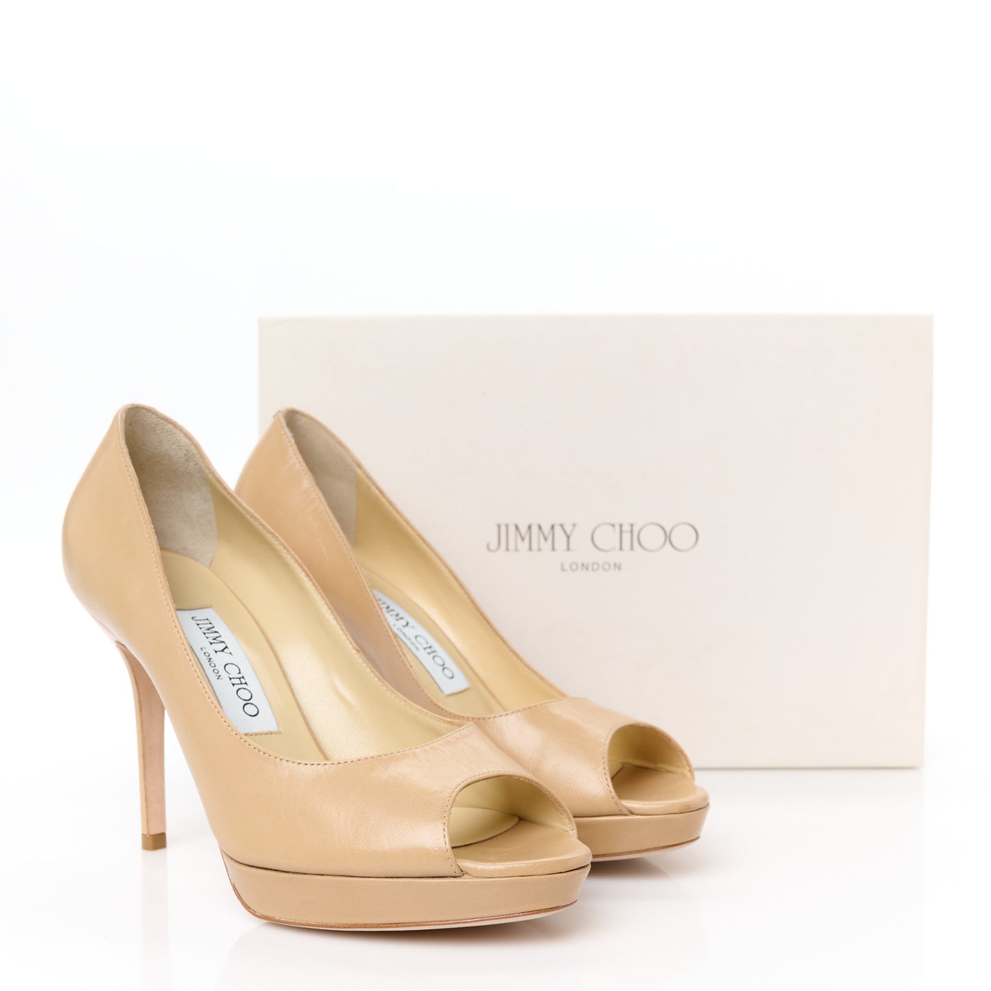 Kid Luna 110 Platform Peep Toe Pumps 36.5 Nude
