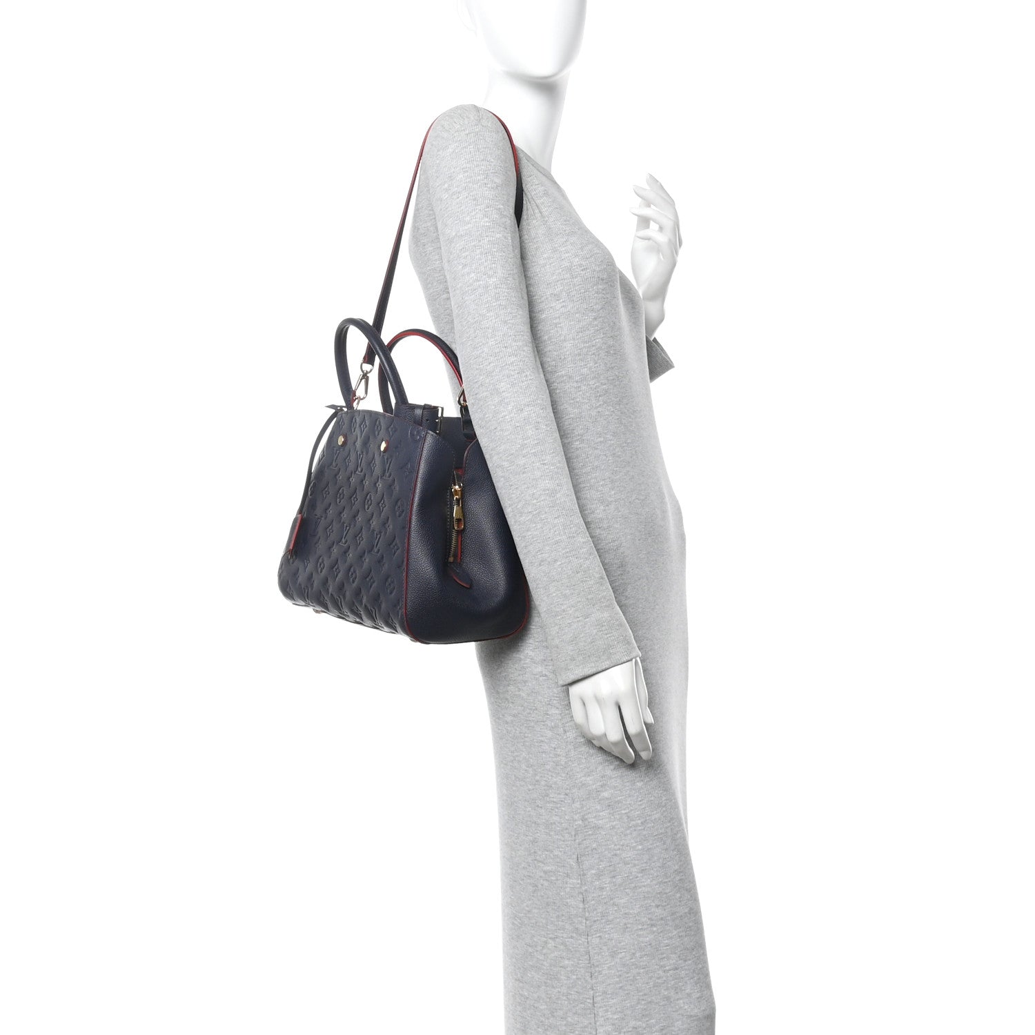 Louis Vuitton Empreinte Montaigne MM Marine Rouge 2 of 9