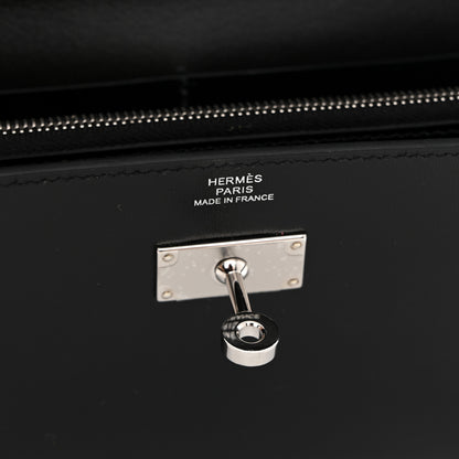 Hermes Box Kelly Wallet To Go Black 6 of 9
