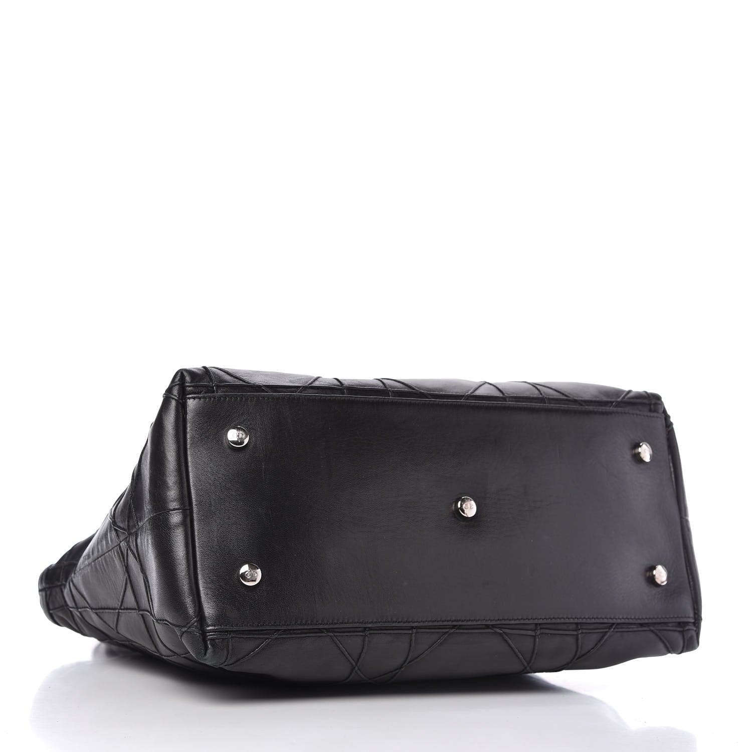 Christian Dior Lambskin Cannage Medium Granville Tote Black 4 of 10