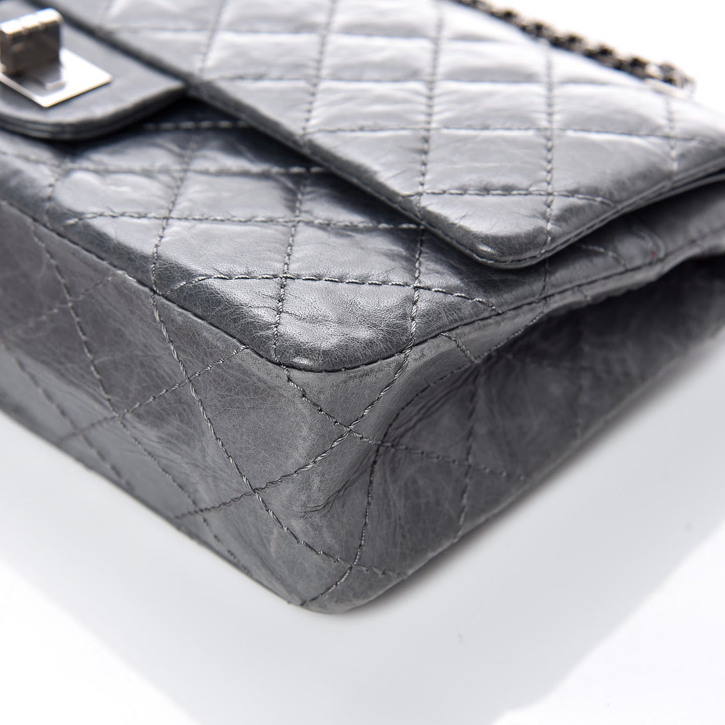 Aged Calfskin Quilted 50th Anniversary 2.55 Reissue 225 Flap Grey