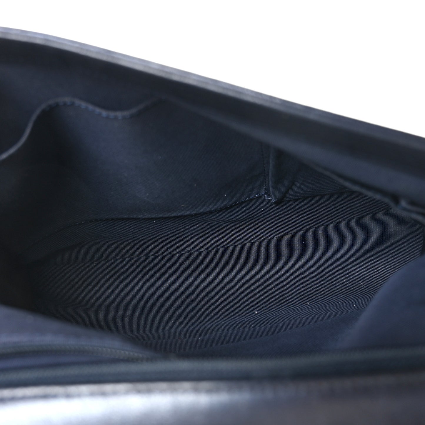 Lambskin Embossed Large Boy Cube Flap Navy Blue