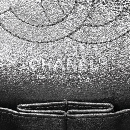 Chanel Metallic Calfskin Quilted Lucky Charms 2.55 Reissue 224 Flap Dark Silver 6 of 14