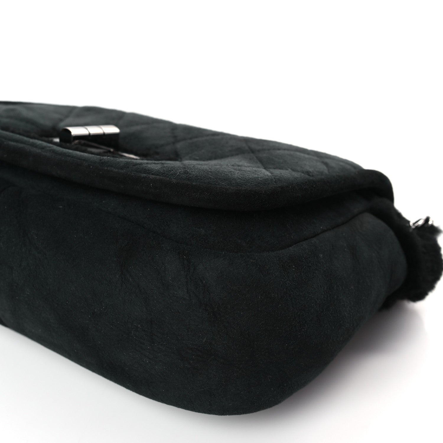 Chanel Shearling Quilted Mademoiselle Flap Black 9 of 9