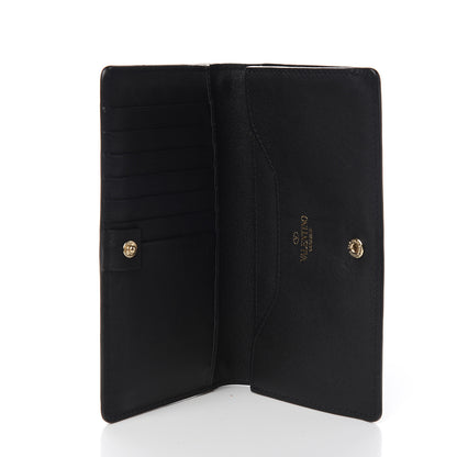 Valentino Garavani Vitello Rockstud Flap Wallet Black 6 of 10