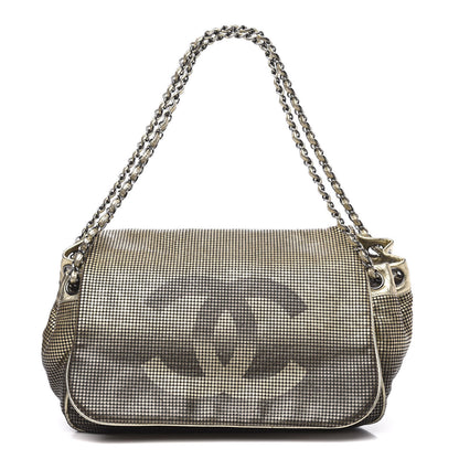 Chanel Metallic Lambskin Perforated Hollywood Accordion Flap Bag Gold 2 of 23