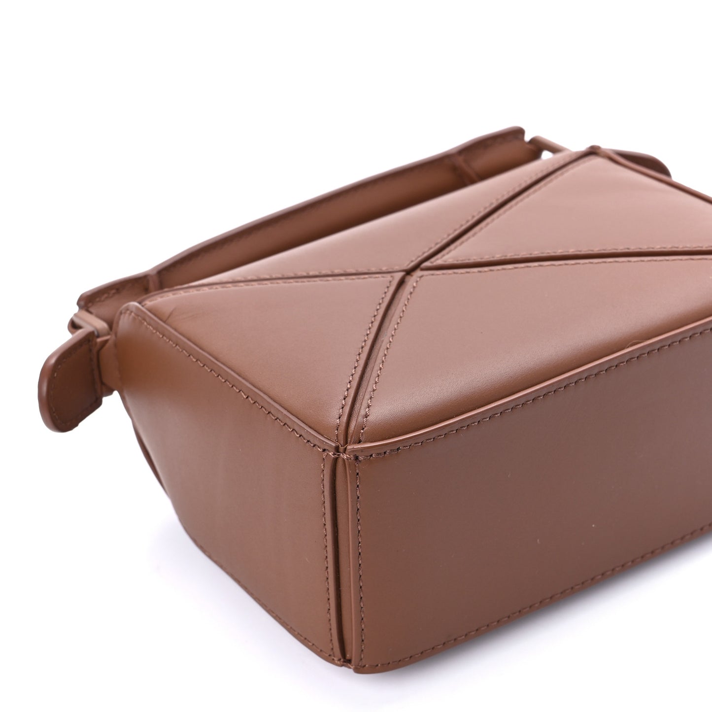 Satin Calfskin Mini Puzzle Bag Pecan