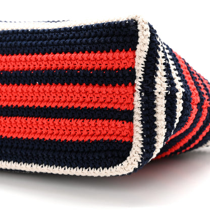 Miu Miu Fabric Crochet Mini Spirit Cire Bag Blue Red White 10 of 11