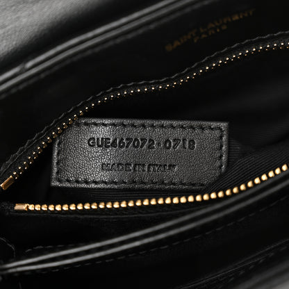 Saint Laurent Calfskin Y Quilted Monogram Toy Loulou Crossbody Bag Black 6 of 12