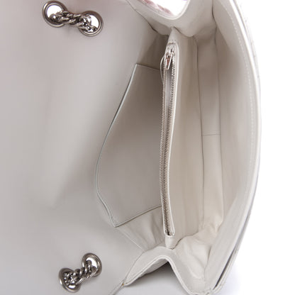 Balenciaga Calfskin Logo Matelasse Large BB Flap Chain Shoulder Bag White 5 of 12